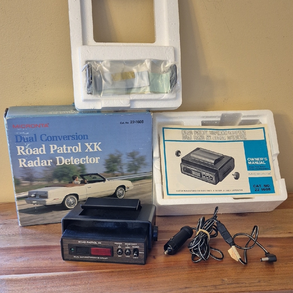 Vintage Micronta Road Patrol XK Radar Detector - Black